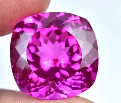 21.50 Ct Myanmar Natural Pink Ruby Cushion Cut Flawless Certified Loose Gemstone