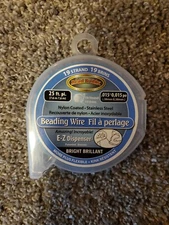 The Bead Buddy 19 Strand Bright Brilliant Beading Wire, .018"