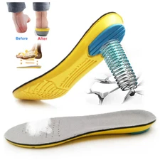 Orthotic Shoe Insoles Plantar Fasciitis High Arch Support Inserts Flat Feet Foot