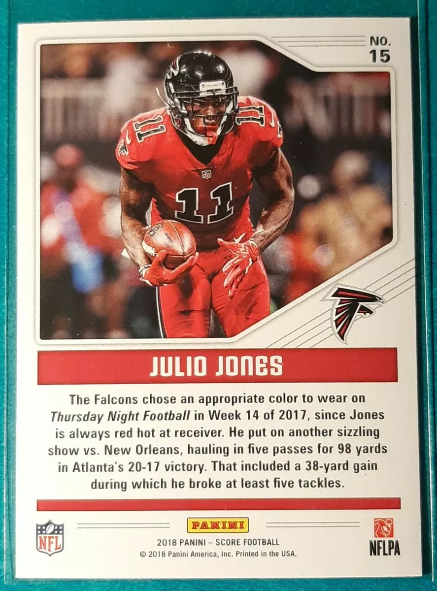 2018 SCORE COLOR RUSH JULIO JONES 15 ATLANTA FALCONS eBay