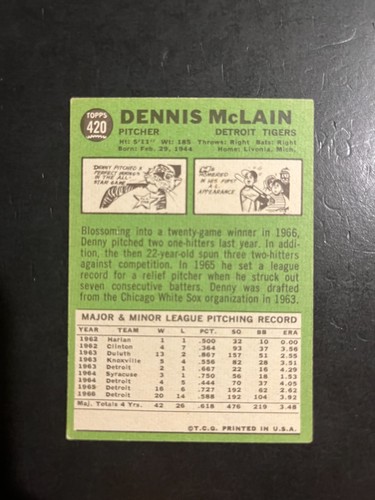 1967 Topps Baseball Cards (301-609) - Pick The Cards to Complete Your Set - Picture 133 of 205