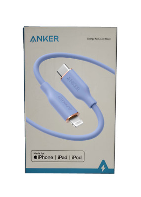 Anker PowerLine III Flow USB-C to Lightning MFi-Certified Cable 6ft Purple #30Q1