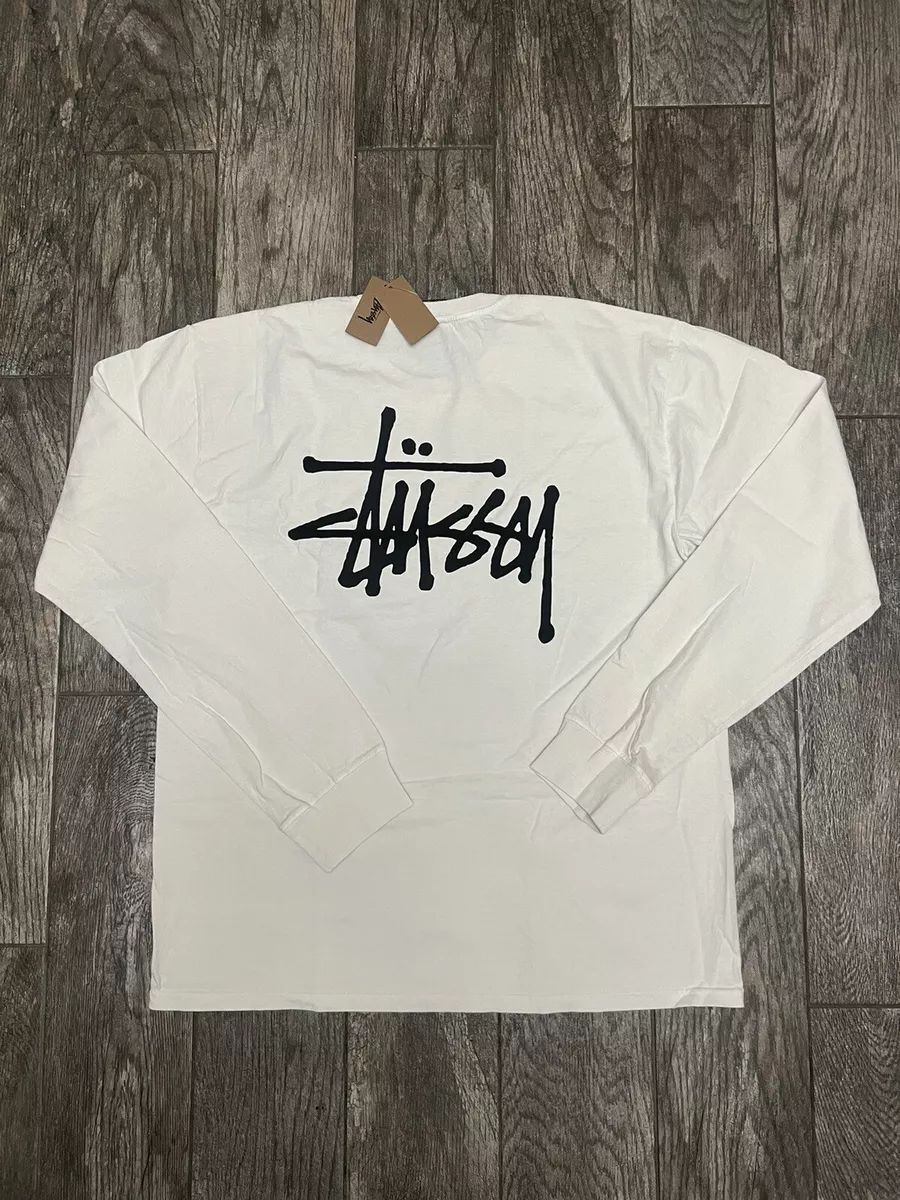 stussy basic tee white