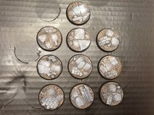 10 x 32mm SIN PINTAR Resina Bases Escombros Warhammer 40k Edad de las Tinieblas
