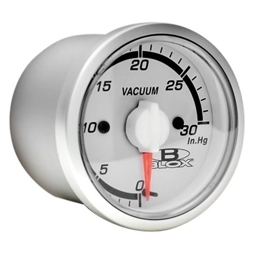 Blox Racing High Quality 52 mm 0 in. Hg 30 in. Hg Vacuum Gauge Kit
