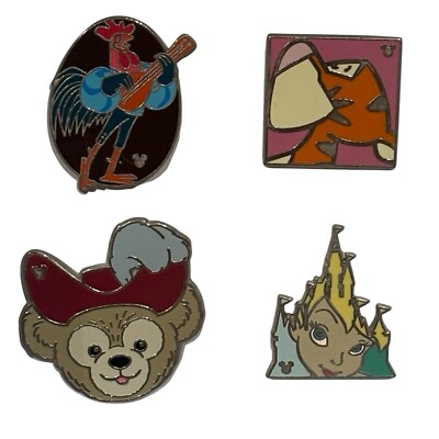 Disney Hidden Mickey Pins Tinkerbell Duffy Tigger Alan A Dale ohne Rücken RAR