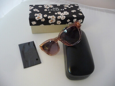 Neu Coach HC8379U CL920 583646 Teerose C mit Grau Pink Gläser Damen Sonnenbrille