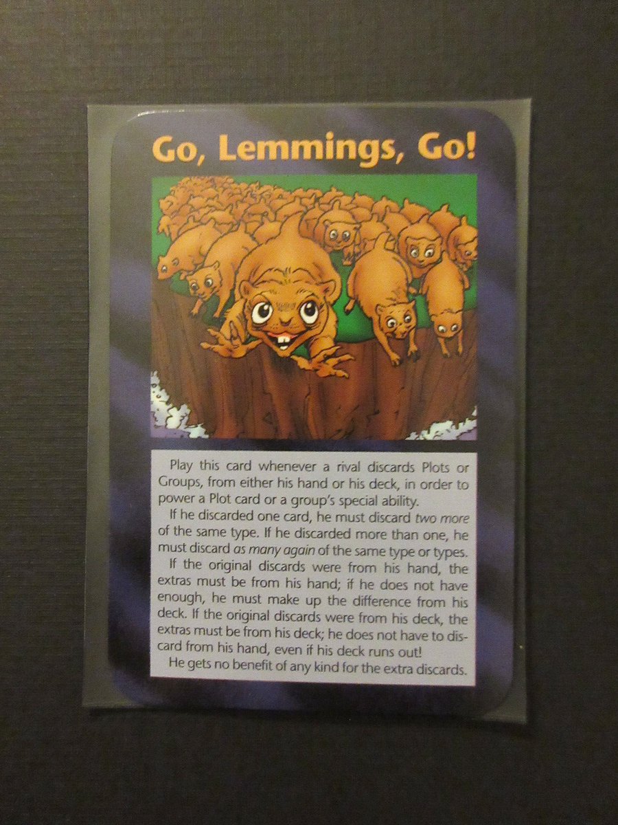 イルミナティカード Go, lemmings, go! (行けレミングス行け！) GO, LEMMINGS GO! ULTRA RARE ASSASSINS ILLUMINATI NEW WORLD ORDER