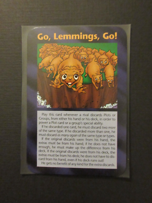 GO, LEMMINGS GO! ULTRA RARE ASSASSINS ILLUMINATI NEW WORLD ORDER