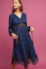 NEW Anthropologie Plaid Kerchief Dress by Akemi + Kin Size 2 (runs large)