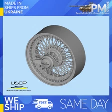 USCP 24P170 1/24 15inch Jaguar Classic Wire wheels Resin kit Upgrade accessories