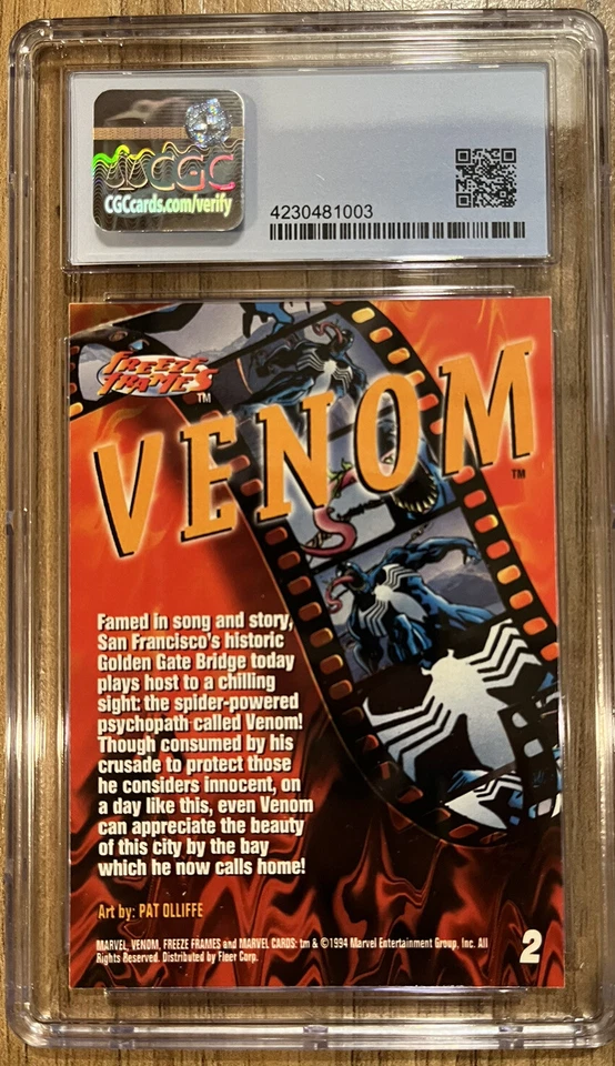 VENOM #2 1994 Marvel Universe Series V PRISTINE PSA CGC 10.0 low pop - Image 2 of 2