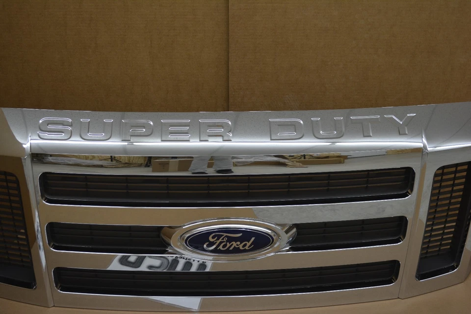 Ford Super Duty 2008-2010 parrilla delantera cromada nueva OEM 8C3Z-8200-BA Foto 2 de 4