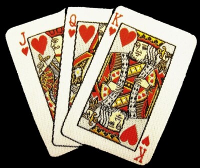 Royal Flush Aufnäher Patch-Größe ca.: 8 cm x 9 cm