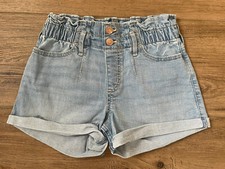 EUC Abercrombie Kids Denim Shorts  High-rise Mini Mom Short  Size 11-12