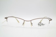 Vintage Big Wave 503/19 Aluminum Bronze Half Rim Glasses Frame NOS