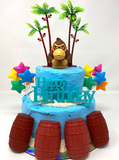 Mario Brothers Donkey Kong Feliz Cumpleaños Pastel Topper Set Nuevo
