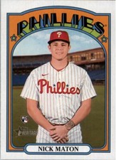 Nick Maton RC 2021 Topps Heritage High Number #602 Philadelphia Phillies Rookie
