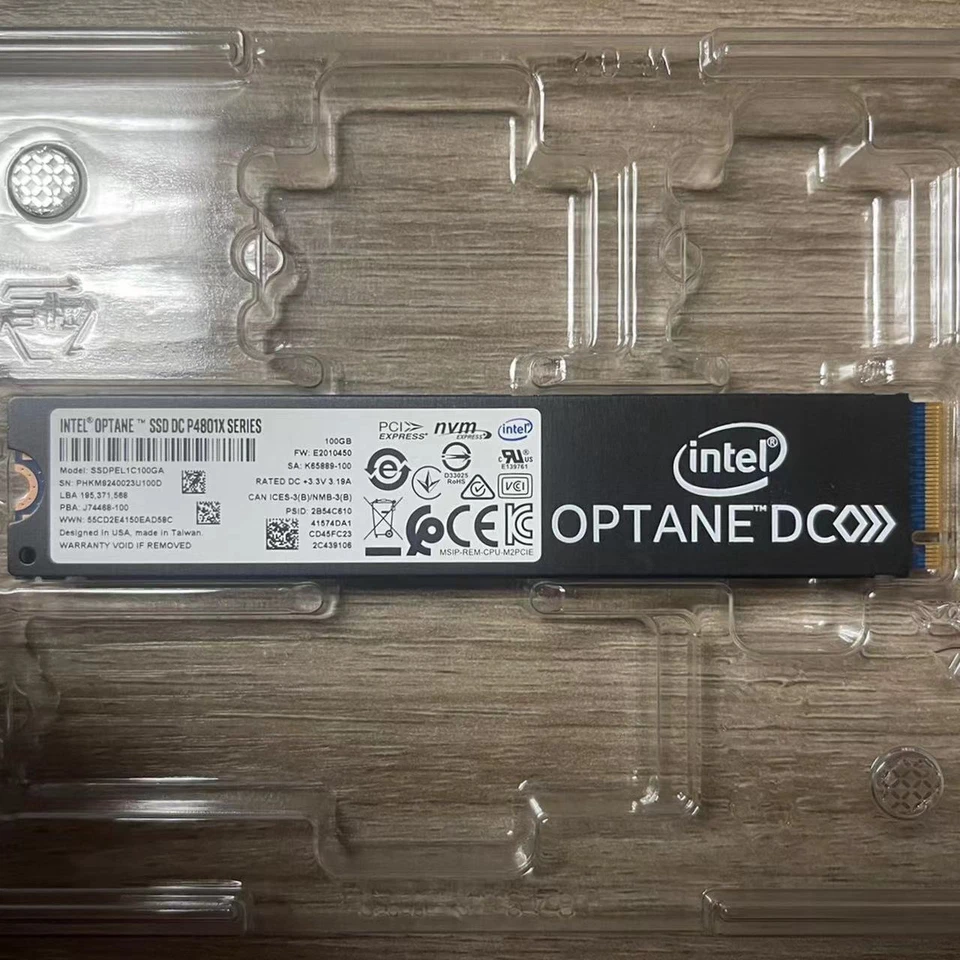 New 100GB INTEL SSD OPTANE M.2 P4801X 22110 PCIE X4 10.9PBW 60DWPD SSDPEL1C100D - Image 2 of 4