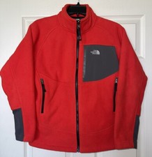 The North Face Boys Hetchy Full Zip Heavy Fleece Jacket red size LG 14/16 