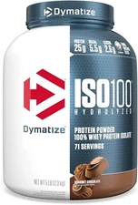 Dymatize ISO100 Hydrolyzed Whey Protein Powder Chocolate 5 Lb *Dented - 04/2027*