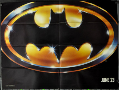BATMAN 1989 Original 45X59 U-Bahn Filmplakat Jack Nicholson Kim Basinger