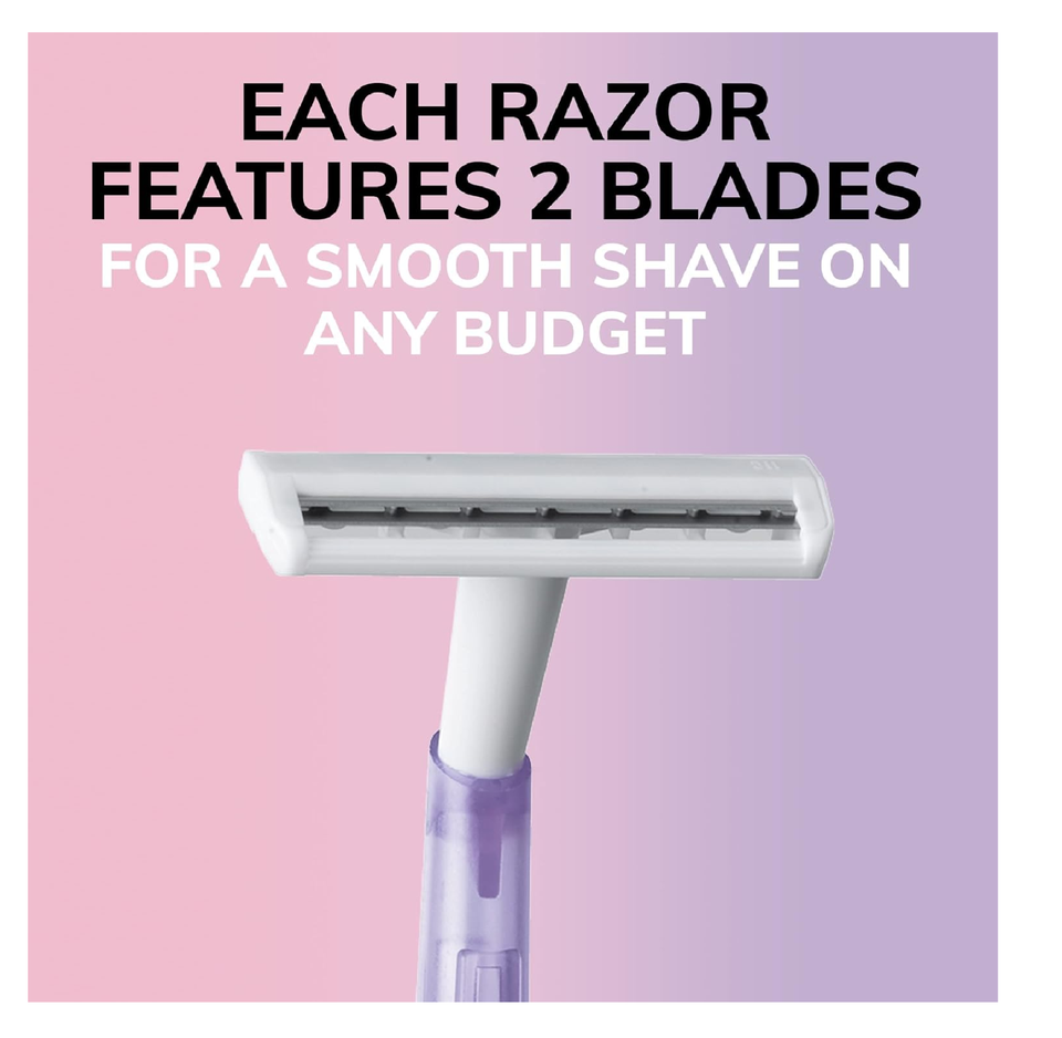 BIC Silky Touch Women's Disposable Razors With 2 Blades Pretty Pastel ...