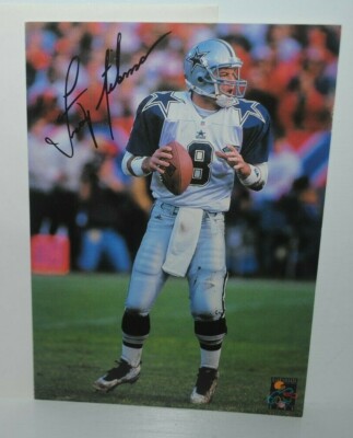 Troy Aikman, Dallas Cowboys, greeting card by Bernie Kosar Co., unused w. envel.