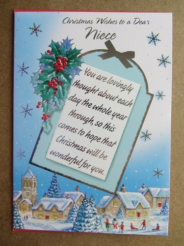 Christmas Cards. Cards for a Niece. One Design. Select one card.