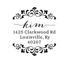 CUSTOM-CHRISTMAS-WEDDING-ROUND RETURN ADDRESS SELF INK STAMP - GIFT IDEA -01