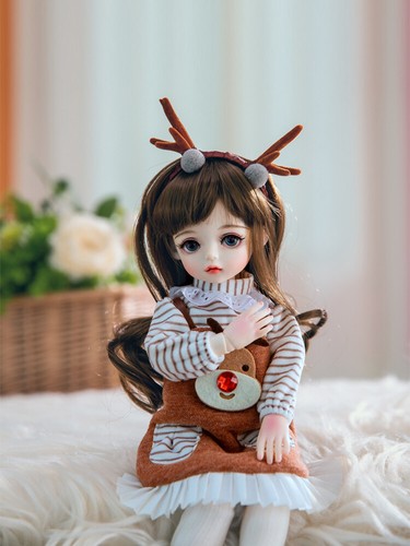 1/6 Girl Doll 30cm BJD Doll with Full Set Clothes Replaceable Eyes Makeup Gifts - Picture 5 of 10