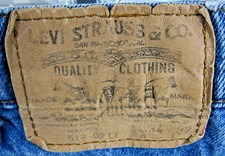 VTG Levis 519 Jeans Mens 34x32 Reg Blue 80s Orange Tab Made in USA One 0wner