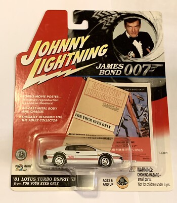 JOHNNY LIGHTNING JAMES BOND ‘81 LOTUSESPRIT “FOR YOUR EYES ONLY “WHITE LIGHTNING