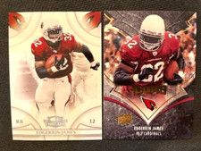 NFL - Edgerrin James 2008 Donruss Threads & 2008 Upper Deck ICONS - Cardinals