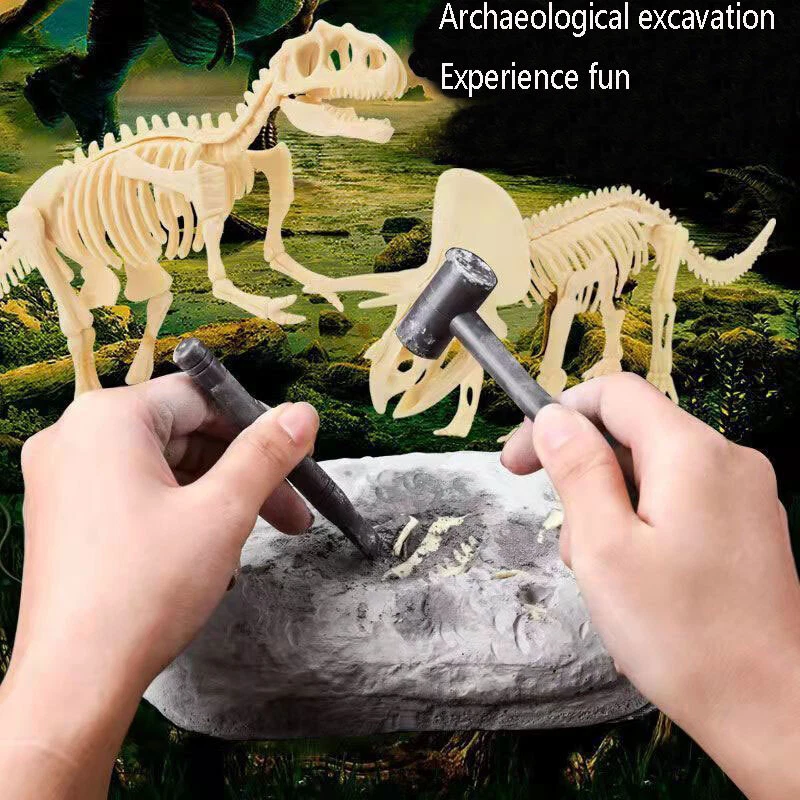 Parent child Dinosaurs Digging Fossil Skeleton Set Kit Model Toy