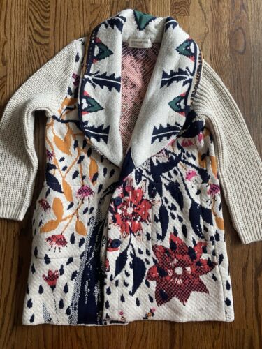 Anthropologie Aldomartins Long Sweater Coat Duster Wool Alpaca Acrylic XS