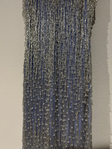Karen Millen V Neck Fringed Applique Crystal Embellished Maxi Dress UK 12 US 6 - Picture 13 of 23