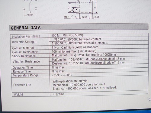 Relé 5V 1xUM 240V 10A 24V 10A RAYEX ELEC LEG-5 #12-40 - Imagen 10 de 10