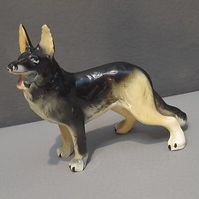 German Shepherd Dog Alsatian Porcelain Figure Decorative Collectible 