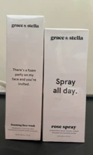 Grace & Stella Hydration Rose Face Spray And  Foaming Face Wash. Both Full Size