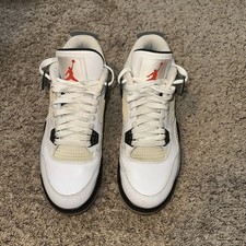 Nike Air Jordan 4 White Cement 2012 Uomo Taglia 8.5 308497-103 IV Retrò