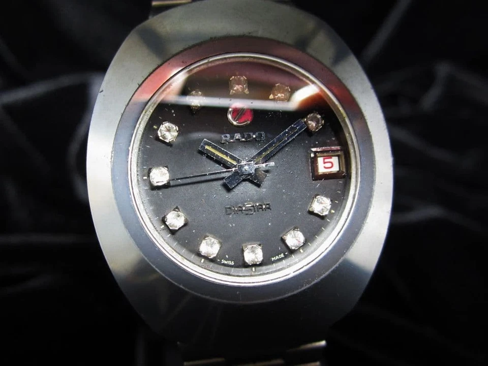 Rado Diastar Automatic Watch Black Dial Mens Stainless Steel Swiss Made Luxury - Image 2 of 4