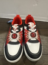 Kids spider-man sneakers- black ,red,white size 2 Brand New W/tags No Box