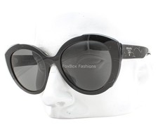 Prada SPR 01Y 09V-5S0 Sunglasses Polished Black White Marble with Case
