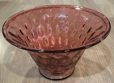 GREENFIELD VILLAGE HANDBLOWN CRANBERRY BOWL 6'' X 4''