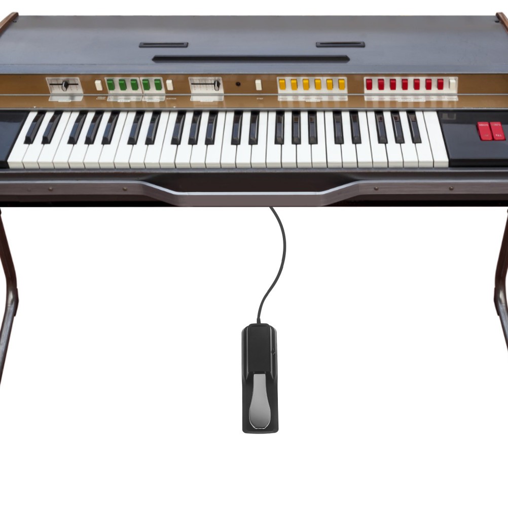 Pedale di supporto tastiera resistente lega ABS argento per strumento pianoforte elettronico foto 5