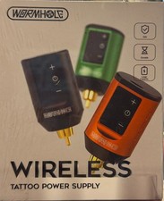 Wormhole Wireless Tattoo Power Supply RCA Battery Pen Orange Digital Display