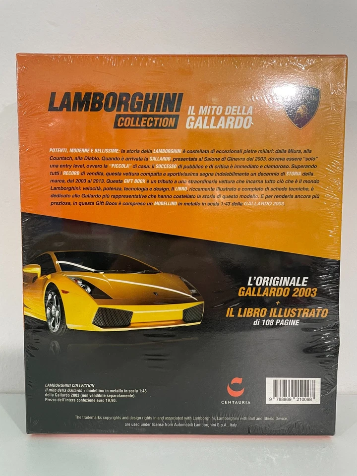 LAMBORGHINI COLLECTION GALLARDO 2003 CENTAURIA + LIBRO ILLUSTRATO 108 PAGINE - Immagine 2 di 3