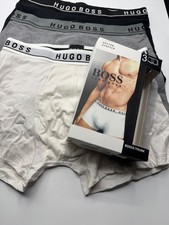Image of HUGO BOSS MENS BOXERS TRUNKS 3 PACK BLACK/ MIX COLOURS CLASSIC FIT S - 2XL UK