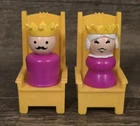 Vtg Fisher Price Little People Castle King & Queen w/Thrones....Free Shipping!